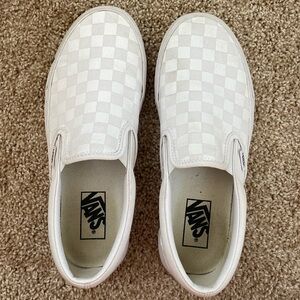 Vans classic checkerboard slide on shoes